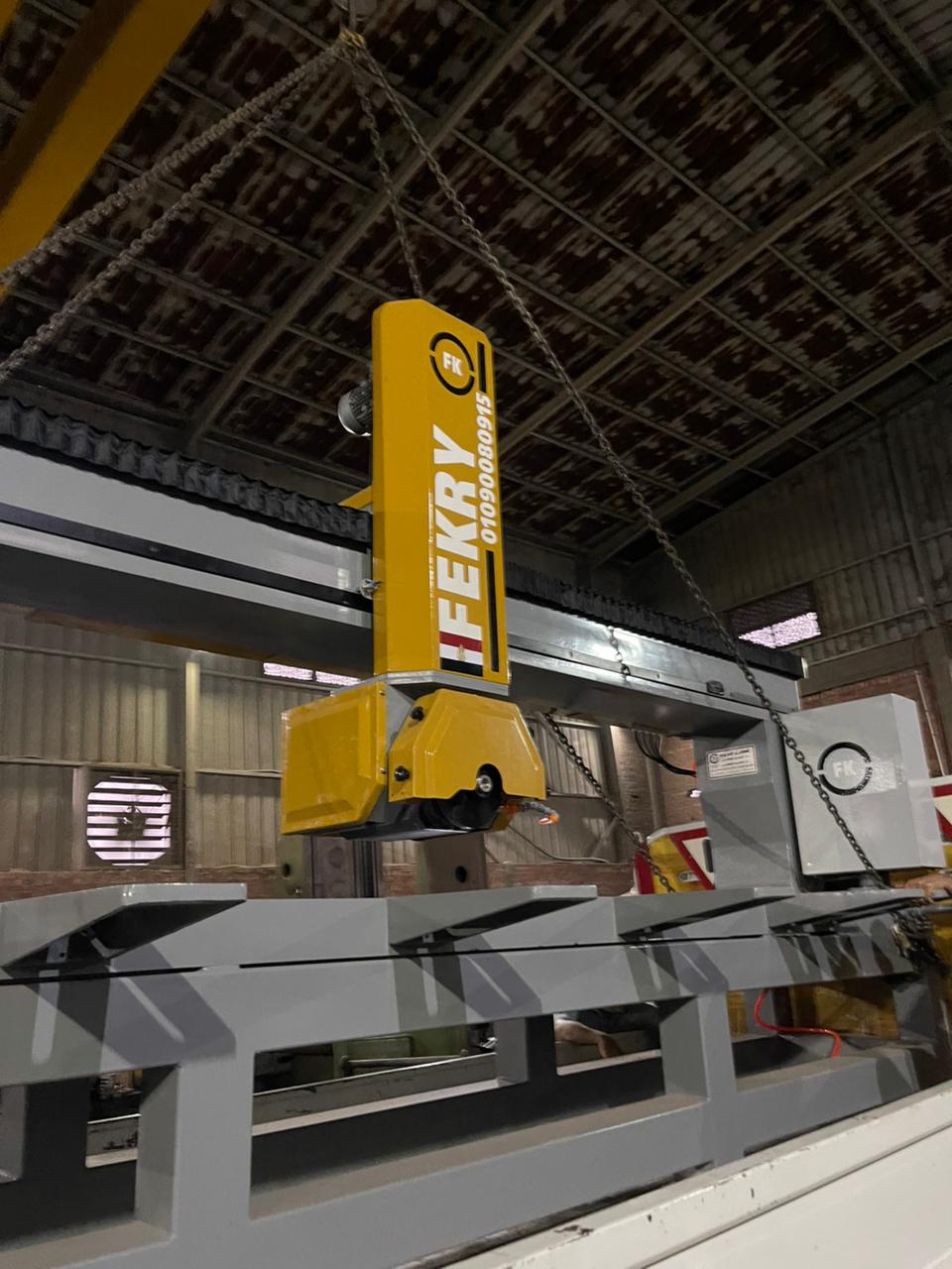 منشار 6 متر حمام زيت للرخام